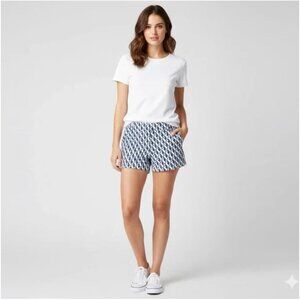 J.Crew Factory White/ Blue Seahorse Chino Shorts 2